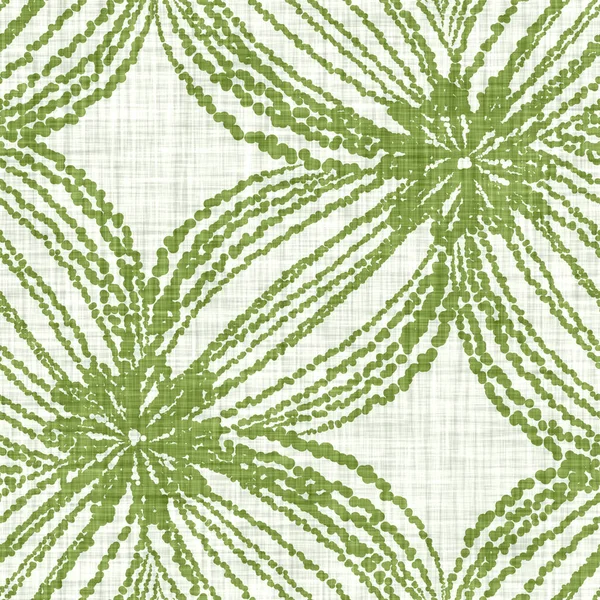 Aquarell grüne Blume Motiv Hintergrund. Handbemalte erdige wunderliche nahtlose Muster. Modernes florales Leinen-Textil für die Dekoration des Frühlings und Sommers. Dekorative Scandi Stil Natur auf der ganzen Druck — Stockfoto