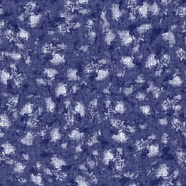 Naadloze indigo gewassen streep textuur. Blauw geweven boro linnen katoen geverfd effect achtergrond. Japanse herhaal batik weerstandspatroon. Aziatisch gestreept over textiel print. — Stockfoto