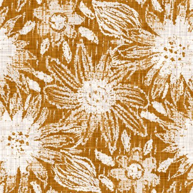 Suluboya portakal çiçeği motifi arka planı. Elle boyanmış dünyevi, tuhaf, pürüzsüz desen. Bahar evi için modern keten kumaş. Dekoratif Skandi stili baskının her yerinde renkli doğa