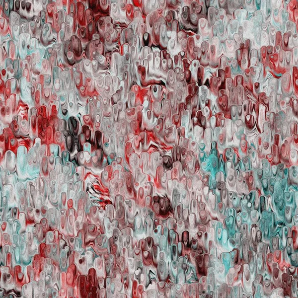 Marbled grunge blotch drip pattern background. Worn turquoise blue red grunge abstract repeat. Book end paper seamless tile material. Decorative italian digital marbled distressed blur all over print. — Stock Photo, Image