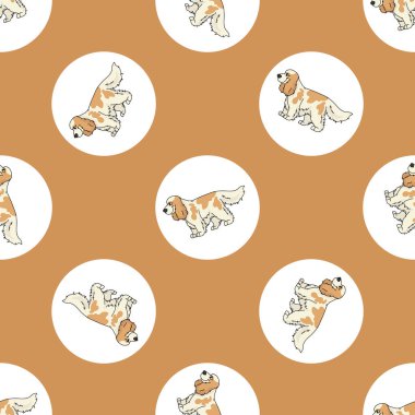 Tatlı çizgi film Cocker Spaniel köpek vektör Clipart. Köpek kulübümüz için soylu köpek yavrusu. Evcil hayvan salonu illüstrasyon maskotu için safkan evcil köpek yavrusu eğitimi. İzole köpek cinsi.. 