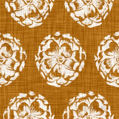 Suluboya portakal çiçeği motifi arka planı. Elle boyanmış dünyevi, tuhaf, pürüzsüz desen. Bahar evi için modern keten kumaş. Dekoratif Skandi stili baskının her yerinde renkli doğa