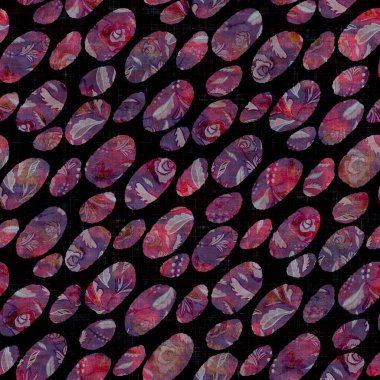 Kusursuz koyu lekeli blok parmak izi. Boho etnik yumuşak döşeme kumaşı tarzı. Boyayla boyanmış dekoratif desenli tekstil. Uzay boyalı bulanık benekli jpg kumaş örnekleri her yerde..