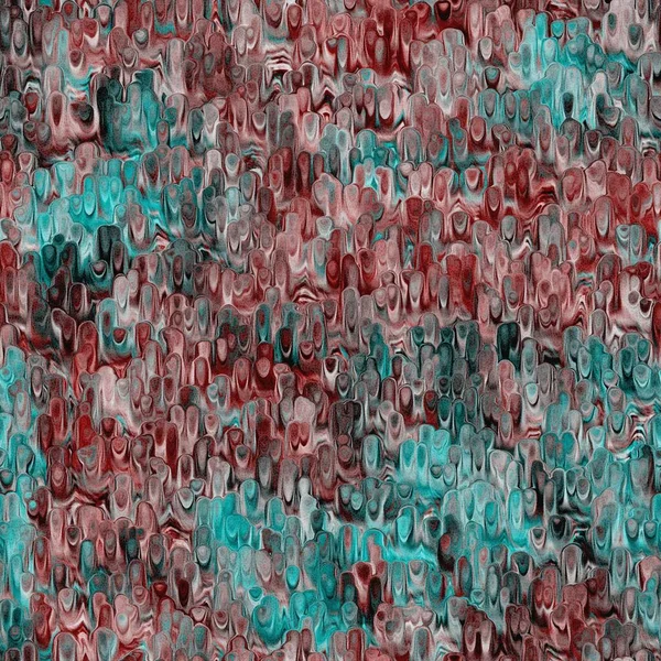 Marbled grunge blotch drip pattern background. Worn turquoise blue red grunge abstract repeat. Book end paper seamless tile material. Decorative italian digital marbled distressed blur all over print. — Stock Photo, Image