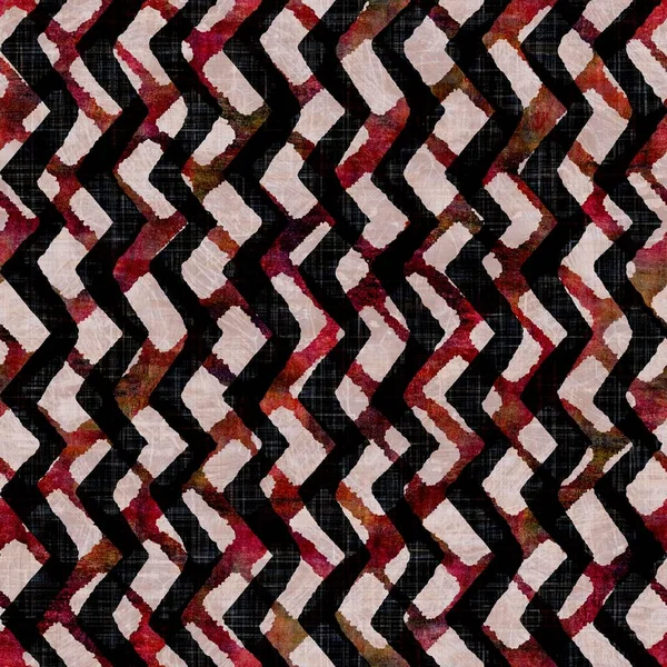 Senza soluzione di continuità scura striscia di chevron blocco stampa sfondo. Boho etnico morbido stile tessuto d'arredo. Cravatta tintura decorativa zig zag motivo tessile. Grunge inverno sfocatura raster jpg swatch all over stampa. — Foto Stock