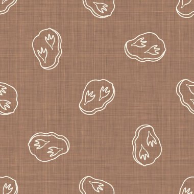 Kusursuz arka plan dinozoru ayak fosili cinsiyeti nötr bebek kalıbı. Basit, asgari, 2 tonluk dünya rengi. Çocuk odası duvar kâğıdı ya da karikatür hayvan tarzı baskılar..