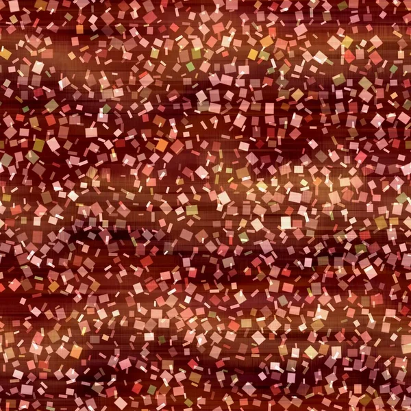 Square confetti partij textuur achtergrond. Magisch vierkant kleurrijke stip naadloos patroon. Multicolor gloeiende fonkelende bonte veelkleurige sproeier. Feestelijke waas effect over de hele print. — Stockfoto