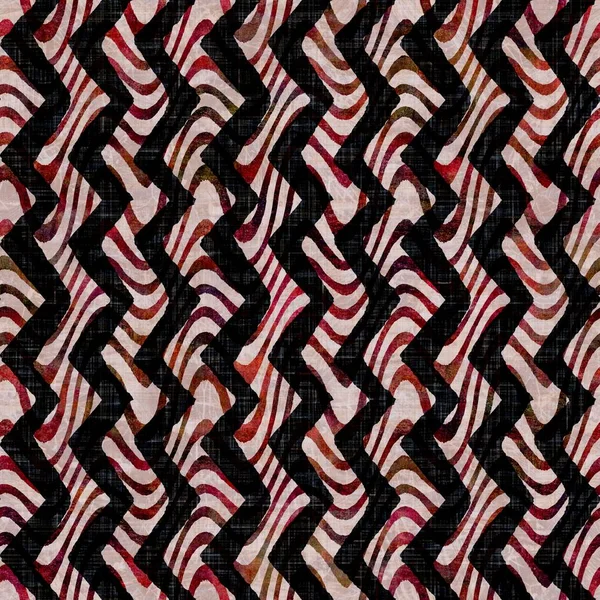 Fondo de impresión de bloque de rayas chevron oscuro sin costuras. Estilo de tejido de decoración suave étnica Boho. Tie tinte decorativo zig zag motivo patrón textil. Grunge invierno borroso raster jpg swatch por todas partes imprimir. — Foto de Stock