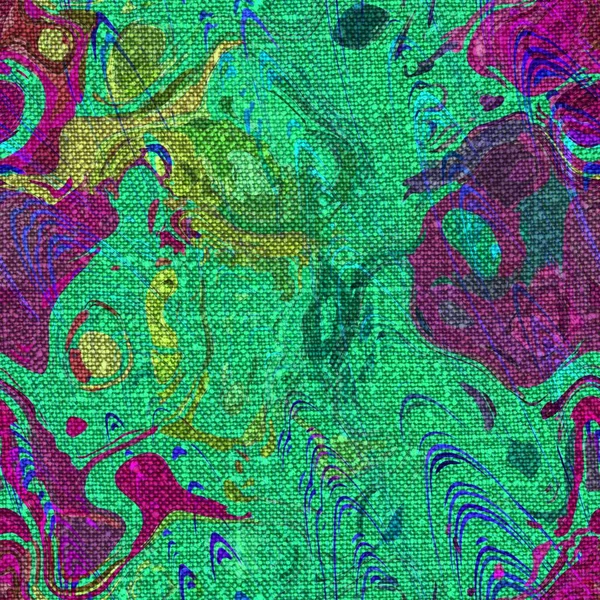 Rainbow boho tie kleurstof gevlekt linnen textuur achtergrond. Naadloze tropische levendige jaren 80 stijl stof effect patroon. Voor retro hippy fashion, vintage kleurrijke ombre home decor allover print. — Stockfoto