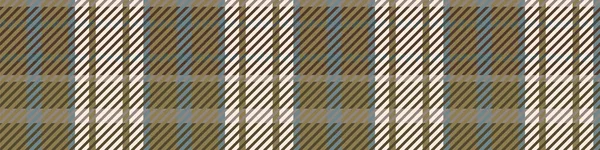 Seamless background gingham tartan fabric gender neutral border. Simple traditional highland flannel print banner. Scottish retro plaid edging fashion trim. — Stock Vector
