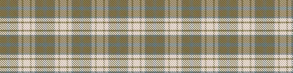 Sömlös bakgrund gingham tartan tyg könsneutral gräns. Enkel traditionell flagga med flanelltryck. Skotsk retro rutig kantlist mode trim. — Stock vektor