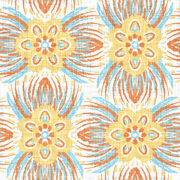 Aquarel bloem motief achtergrond. Handgeschilderd aards grillig naadloos patroon. Modern bloemenlinnen textiel voor de lente zomer home decor. Decoratieve scandi stijl kleurrijke natuur overal print — Stockfoto