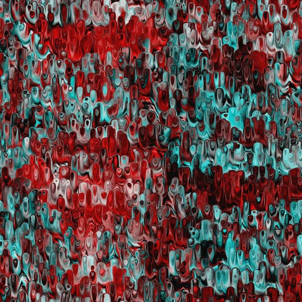 Gemarmerde grunge blotch drip patroon achtergrond. Versleten turkoois blauw rood grunge abstract herhalen. Boek eindpapier naadloos tegelmateriaal. Decoratieve Italiaanse digitale gemarmerd leed vervagen over de hele print. — Stockfoto