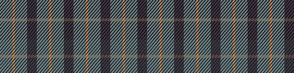 Seamless background gingham tartan fabric gender neutral border. Simple traditional highland flannel print banner. Scottish retro plaid edging fashion trim. — Stock Vector