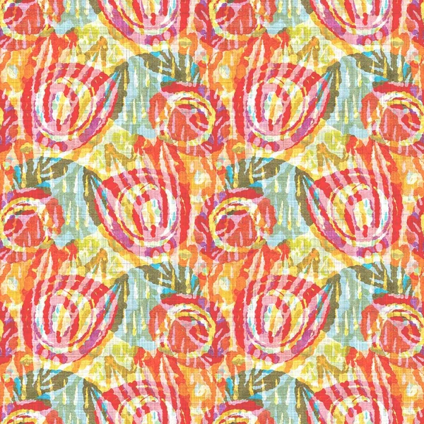 Suluboya çiçek motifi arka planı. Elle boyanmış dünyevi, tuhaf, pürüzsüz desen. Yaz evi dekorasyonu için modern keten kumaş. Dekoratif Skandi stili baskının her yerinde renkli doğa — Stok fotoğraf