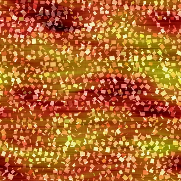Square confetti partij textuur achtergrond. Magisch vierkant kleurrijke stip naadloos patroon. Multicolor gloeiende fonkelende bonte veelkleurige sproeier. Feestelijke waas effect over de hele print. — Stockfoto
