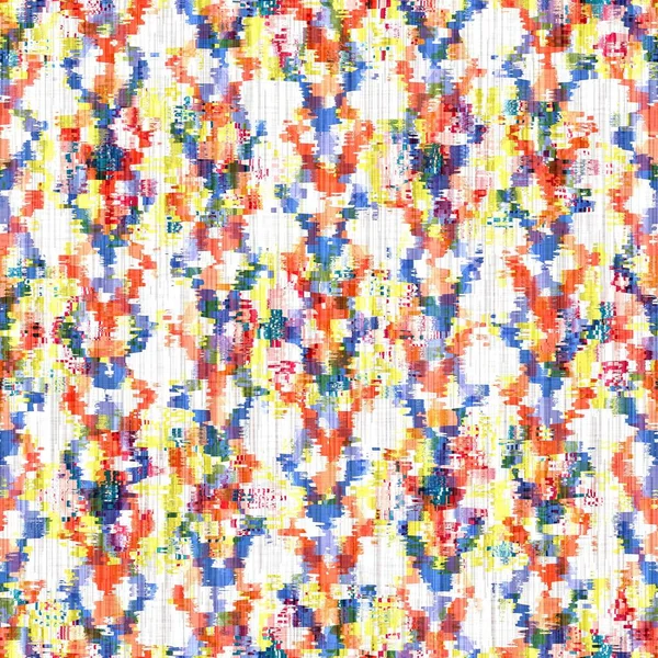 Rainbow camo grunge mash up texture background. Colorful bold irregular distressed seamless pattern. Modern boho dye linen textile. Soft furnishing home decor. Decorative blotch mottled allover print