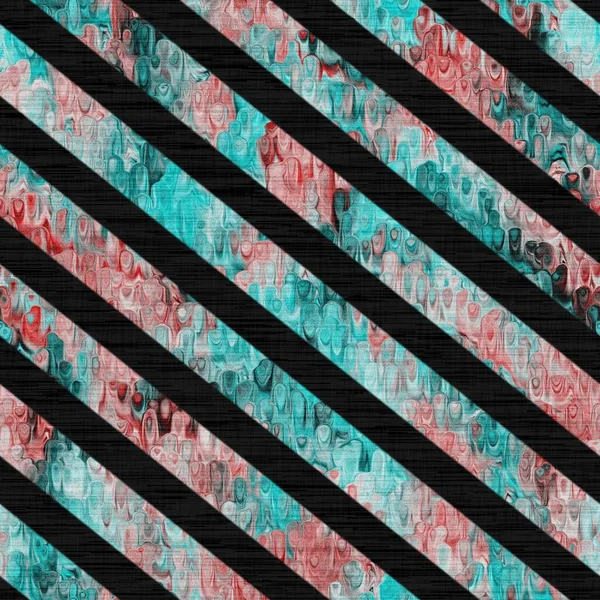 Gemarmerde rustieke vlek streep geweven patroon achtergrond. Versleten blauw rood grunge abstract weerstaan. Diagonaal gestreept naadloos tegelmateriaal. Decoratieve digitale vervaagde noodlijdende vervaging overal print. — Stockfoto