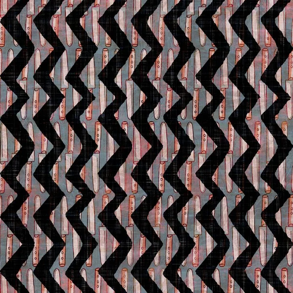 Sem emenda escuro chevron stripe bloco fundo de impressão. Boho étnico estilo de tecido de mobiliário macio. Gravata tintura decorativa zig zag motivo padrão têxtil. Grunge inverno borrão raster jpg swatch todo imprimir. — Fotografia de Stock