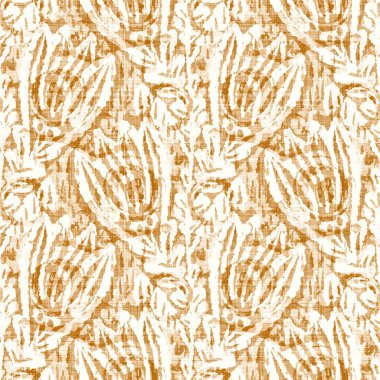 Suluboya portakal çiçeği motifi arka planı. Elle boyanmış dünyevi, tuhaf, pürüzsüz desen. Bahar dekoru için modern keten kumaş. Dekoratif Skandi stili baskının her yerinde renkli doğa