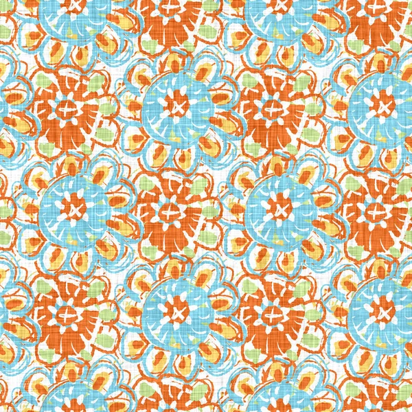 Aquarell Blume Motiv Hintergrund. Handbemalte erdige wunderliche nahtlose Muster. Modernes florales Leinen-Textil für die Dekoration des Frühlings und Sommers. Dekorative Scandi Stil bunte Natur auf dem ganzen Druck — Stockfoto