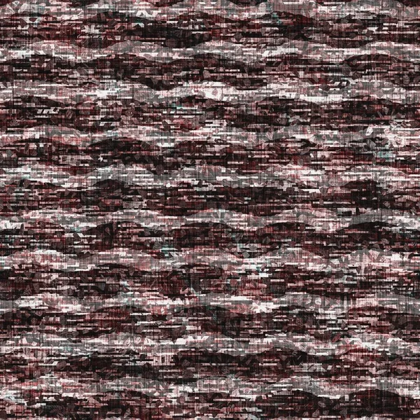 Gefleckter Grunge Fleck mit welligem Streifenmuster Hintergrund. Tragen aqua blau rot rustikale nautische Wiederholungsmuster. Horizontale Welle gestreiften nahtlosen Fliesenmaterial. Dekorative verblasste Unschärfe auf dem gesamten Druck — Stockfoto