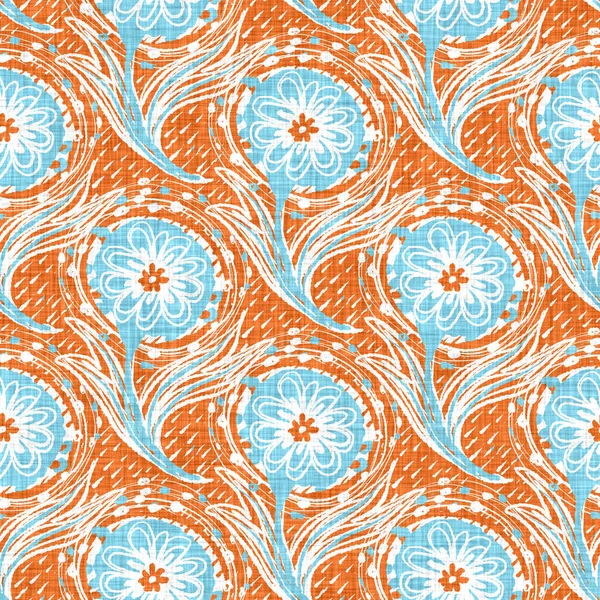 Aquarell Blume Motiv Hintergrund. Handbemalte erdige wunderliche nahtlose Muster. Modernes florales Leinen-Textil für die Dekoration des Frühlings und Sommers. Dekorative Scandi Stil bunte Natur auf dem ganzen Druck — Stockfoto