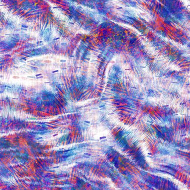 Kusursuz yaz boho 'su parmak izini sildi. Grunge hafif suluboya kolaj dokusu arka planı. Plaj desenli tekstil kumaşı. Boya mavisi, pastel, bulanık, püre, her yerde arıza var. 