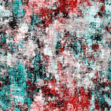 Lekeli grunge lekesi, duvar kabuğu desenli arka plan. Aqua mavisi gri kırsal tekrarlı kumaş. Kusursuz sıva, kaba, yaşlanmış fayans malzemesi. Dekoratif soluk sıkıntılı bulanıklık tüm parmak izi