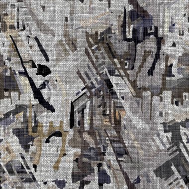 Kömür kömürü lekeli, gri Fransız keten kumaşı dokuma arka planı. Tarafsız, eski kumaş baskı kumaştan yapılmış. Her yeri parmak iziyle kaplı. Düzensiz pürüzlü pürüzlü grunge etkisi.