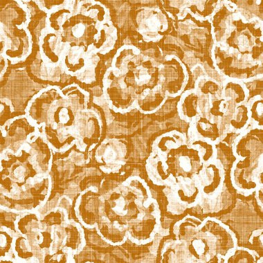 Suluboya portakal çiçeği motifi arka planı. Elle boyanmış dünyevi, tuhaf, pürüzsüz desen. Bahar dekoru için modern keten kumaş. Dekoratif Skandi stili baskının her yerinde renkli doğa