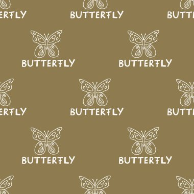 Kusursuz arka plan, kelebek kuyruğu yutuyor cinsiyet ayrımı yok. Tuhaf asgari 2 tonluk toprak rengi. Çocuk odası duvar kâğıdı ya da boho karikatür böcek modası her yerde..