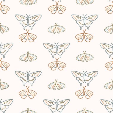 Kusursuz arka plan, kelebek kuyruğu yutuyor cinsiyet ayrımı yok. Tuhaf asgari 2 tonluk toprak rengi. Çocuk odası duvar kâğıdı ya da boho karikatür böcek modası her yerde..