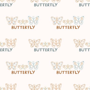 Kusursuz arka plan, kelebek kuyruğu yutuyor cinsiyet ayrımı yok. Tuhaf asgari 2 tonluk toprak rengi. Çocuk odası duvar kâğıdı ya da boho karikatür böcek modası her yerde..