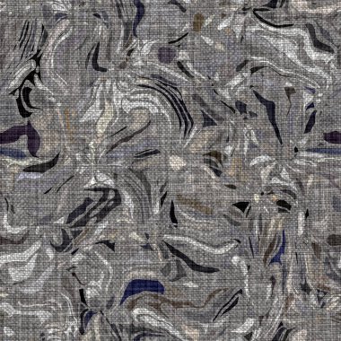 Kömür kömürü lekeli, gri Fransız keten kumaşı dokuma arka planı. Tarafsız, eski kumaş baskı kumaştan yapılmış. Her yeri parmak iziyle kaplı. Düzensiz pürüzlü pürüzlü grunge etkisi.