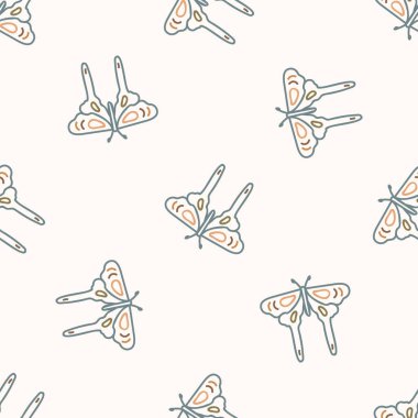 Kusursuz arka plan, kelebek kuyruğu yutuyor cinsiyet ayrımı yok. Tuhaf asgari 2 tonluk toprak rengi. Çocuk odası duvar kâğıdı ya da boho karikatür böcek modası her yerde..