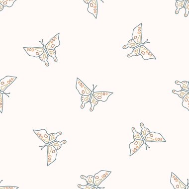 Kusursuz arka plan, kelebek kuyruğu yutuyor cinsiyet ayrımı yok. Tuhaf asgari 2 tonluk toprak rengi. Çocuk odası duvar kâğıdı ya da boho karikatür böcek modası her yerde..