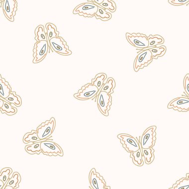 Kusursuz arka plan, kelebek kuyruğu yutuyor cinsiyet ayrımı yok. Tuhaf asgari 2 tonluk toprak rengi. Çocuk odası duvar kâğıdı ya da boho karikatür böcek modası her yerde..