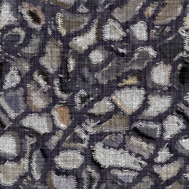 Kömür kömürü lekeli, gri Fransız keten kumaşı dokuma arka planı. Tarafsız, eski kumaş baskı kumaştan yapılmış. Her yeri parmak iziyle kaplı. Düzensiz pürüzlü pürüzlü grunge etkisi.