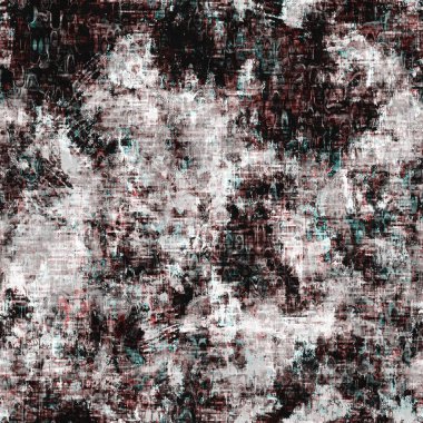 Lekeli grunge lekesi, duvar kabuğu desenli arka plan. Aqua mavisi gri kırsal tekrarlı kumaş. Kusursuz sıva, kaba, yaşlanmış fayans malzemesi. Dekoratif soluk sıkıntılı bulanıklık tüm parmak izi