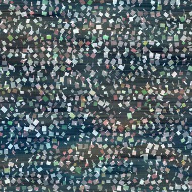 Kare konfeti parti dokusu arka planı. Sihirli kare renkli, noktasız desen. Çok renkli, ışıltılı, çeşitli renkte serpiştirilmiş. Yazının her yerinde neşeli bulanıklık efekti. 