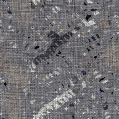 Kömür kömürü lekeli, gri Fransız keten kumaşı dokuma arka planı. Tarafsız, eski kumaş baskı kumaştan yapılmış. Her yeri parmak iziyle kaplı. Düzensiz pürüzlü pürüzlü grunge etkisi.