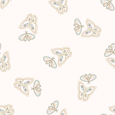 Kusursuz arka plan, kelebek kuyruğu yutuyor cinsiyet ayrımı yok. Tuhaf asgari 2 tonluk toprak rengi. Çocuk odası duvar kâğıdı ya da boho karikatür böcek modası her yerde..