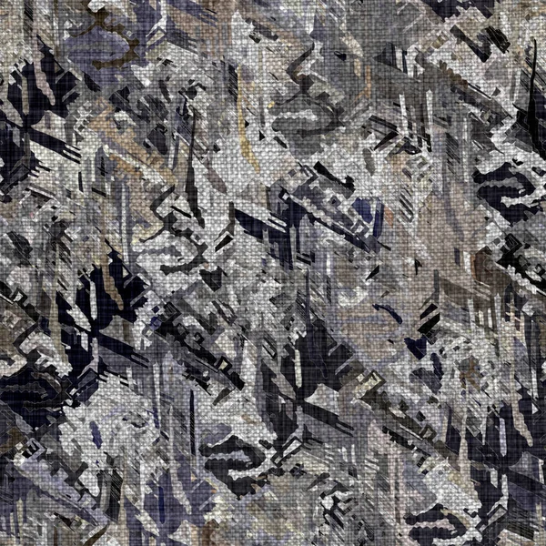 Kömür kömürü lekeli, gri Fransız keten kumaşı dokuma arka planı. Tarafsız, eski kumaş baskı kumaştan yapılmış. Her yeri parmak iziyle kaplı. Düzensiz pürüzlü pürüzlü grunge etkisi.