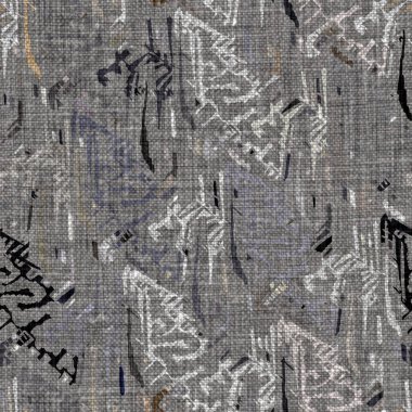 Kömür kömürü lekeli, gri Fransız keten kumaşı dokuma arka planı. Tarafsız, eski kumaş baskı kumaştan yapılmış. Her yeri parmak iziyle kaplı. Düzensiz pürüzlü pürüzlü grunge etkisi.