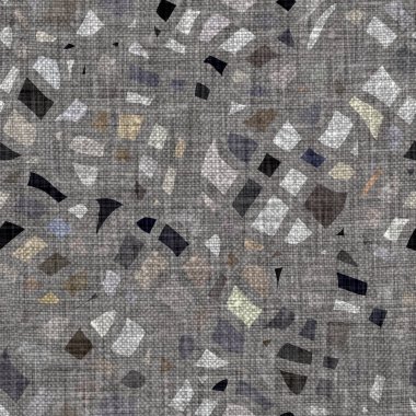 Kömür kömürü lekeli, gri Fransız keten kumaşı dokuma arka planı. Tarafsız, eski kumaş baskı kumaştan yapılmış. Her yeri parmak iziyle kaplı. Düzensiz pürüzlü pürüzlü grunge etkisi.