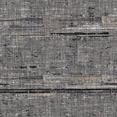 Kömür kömürü lekeli, gri Fransız keten kumaşı dokuma arka planı. Tarafsız, eski kumaş baskı kumaştan yapılmış. Her yeri parmak iziyle kaplı. Düzensiz pürüzlü pürüzlü grunge etkisi.
