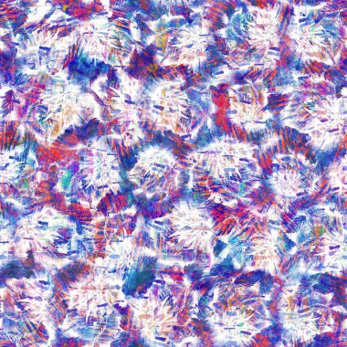 Kusursuz yaz boho 'su parmak izini sildi. Grunge hafif suluboya kolaj dokusu arka planı. Plaj desenli tekstil kumaşı. Boya mavisi, pastel, bulanık, püre, her yerde arıza var. 