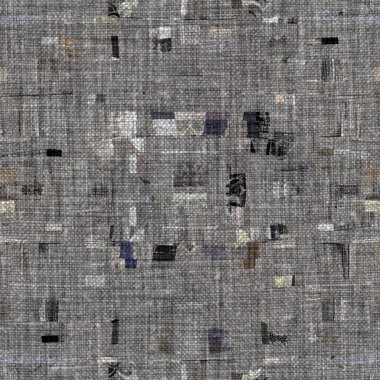 Kömür kömürü lekeli, gri Fransız keten kumaşı dokuma arka planı. Tarafsız, eski kumaş baskı kumaştan yapılmış. Her yeri parmak iziyle kaplı. Düzensiz pürüzlü pürüzlü grunge etkisi.