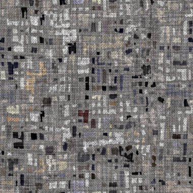 Kömür kömürü lekeli, gri Fransız keten kumaşı dokuma arka planı. Tarafsız, eski kumaş baskı kumaştan yapılmış. Her yeri parmak iziyle kaplı. Düzensiz pürüzlü pürüzlü grunge etkisi.